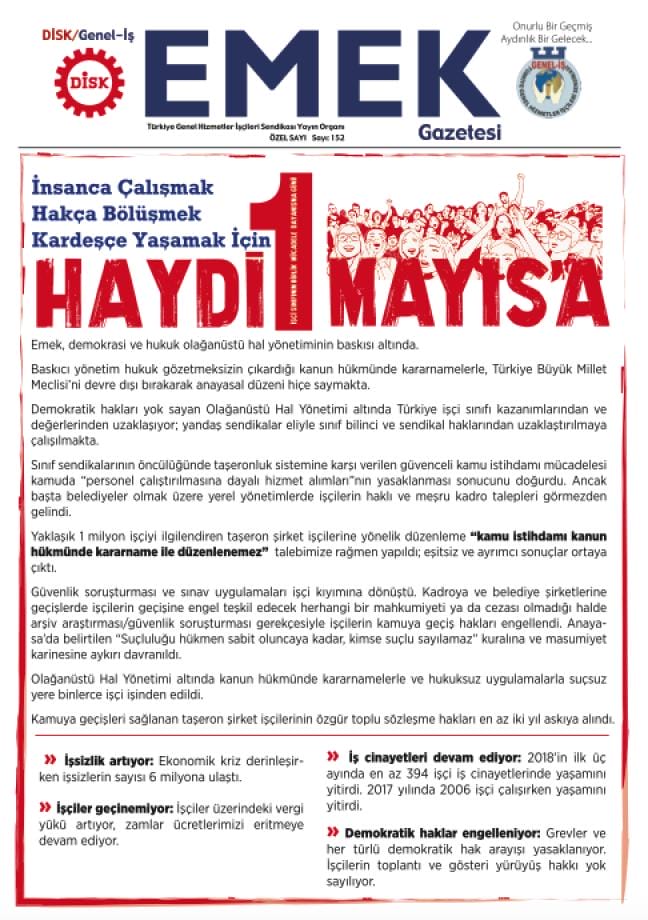 Emek Gazetesi 152. Özel Sayı