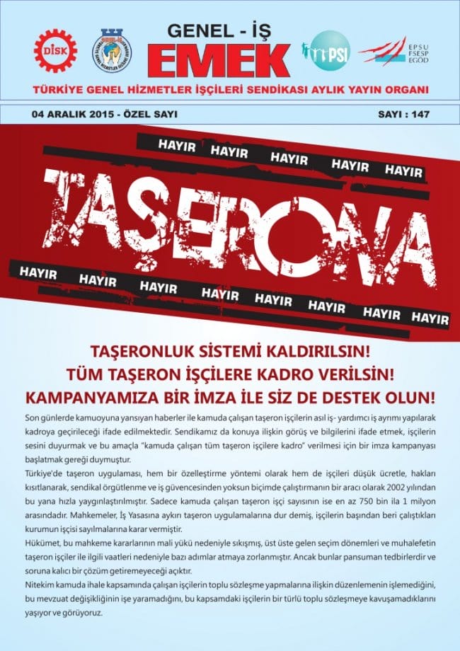 Emek Gazetesi 147. Özel Sayı